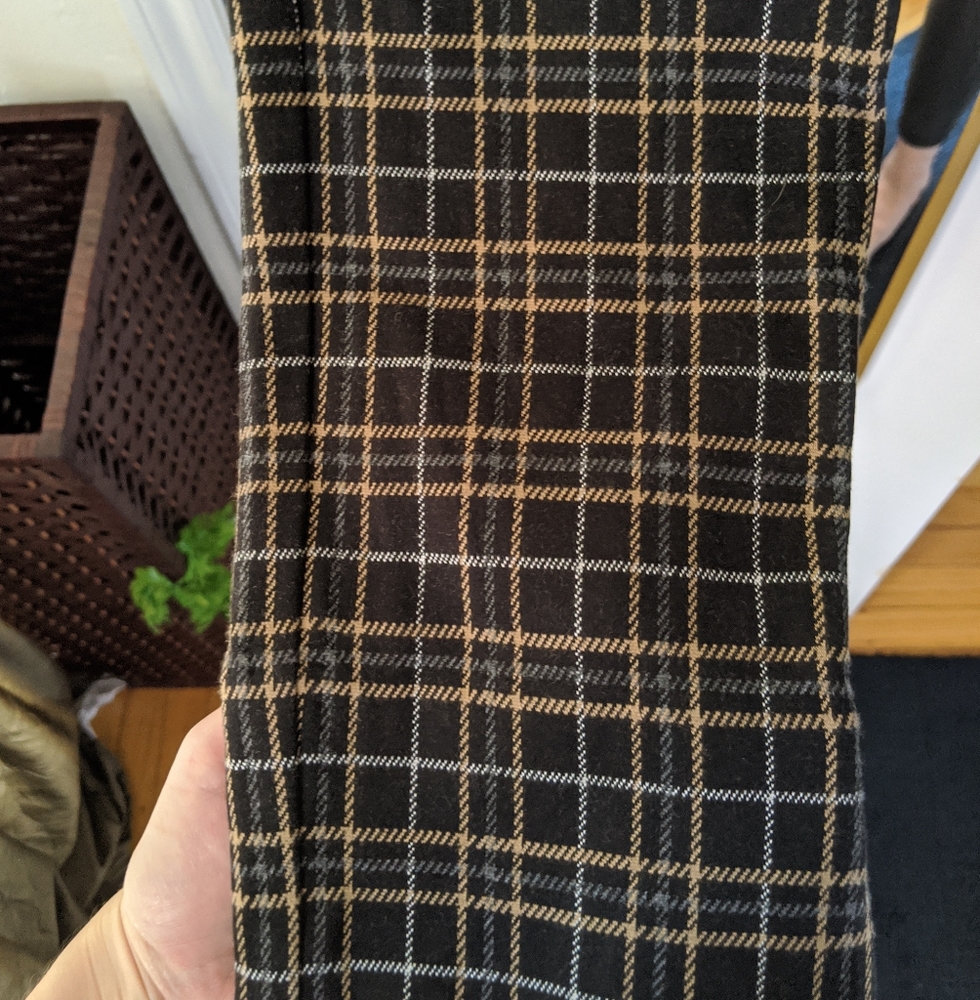 J Jill XS ponte striaght high mid plaid pants - Picture 5 of 7